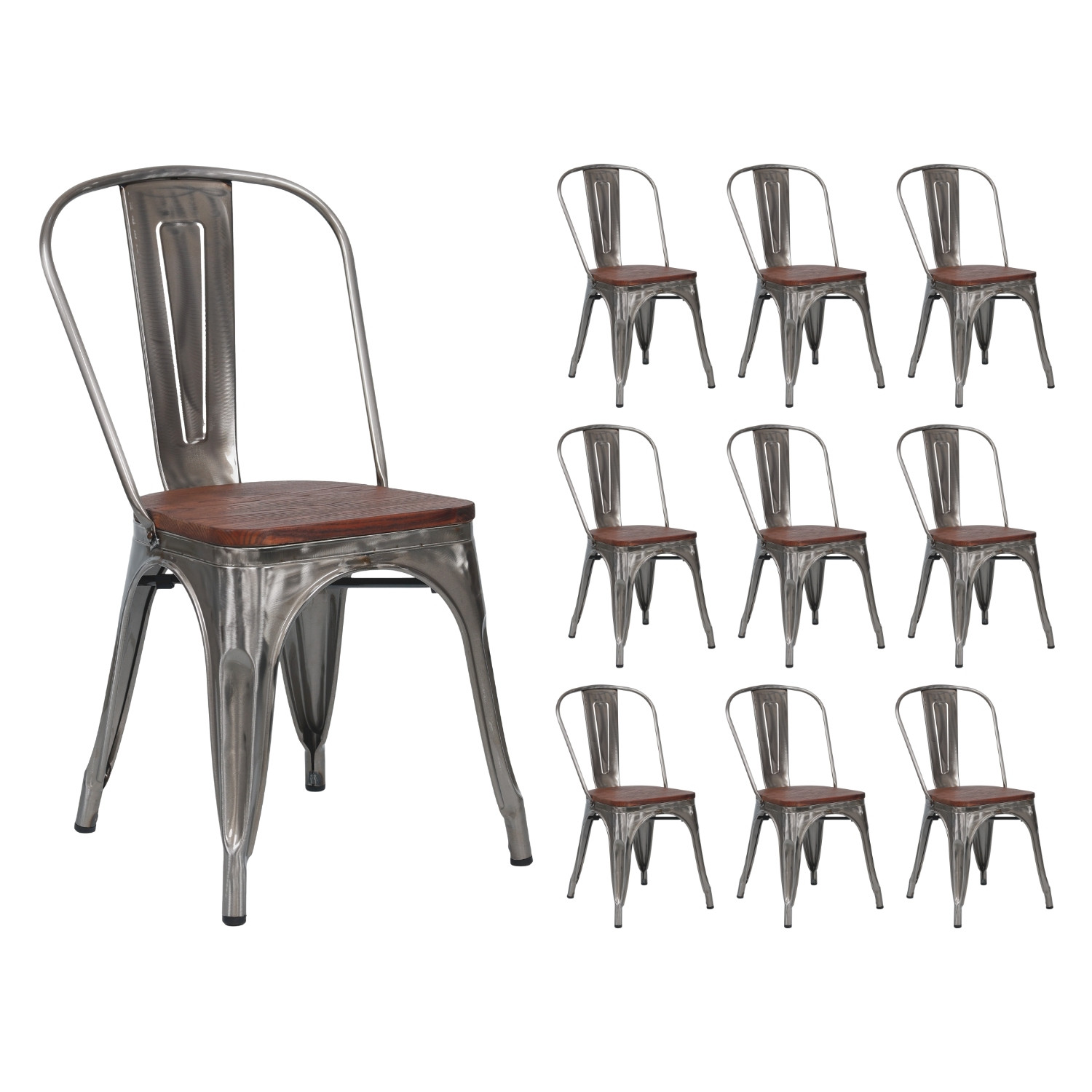 Pack 10 Sillas Apilables...